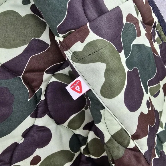 Comme Des Garçons Homme Quilted Vest Mens Small Full Zuo Blue Camo Made In Japan